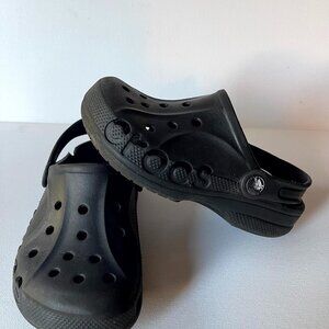 Crocs Shoes  Junior size 1 Classic Crocs Clogs Black Logo